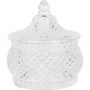 Clayre & Eef Voorraadpot Ø 10x11cm Transparant Glas