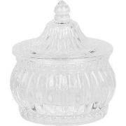 Clayre & Eef Voorraadpot Ø 10x11 cm Transparant Glas