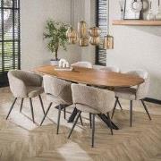 Deens Ovale Eettafel Cody Mangohout 180 cm