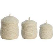 Light & Living - Mand KENMARE - Ø34x36cm - Bruin - Set van 3