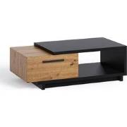 Meubella - Salontafel Incala - Eiken - Zwart - 120 cm