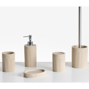 HUARMEY - Badkameraccessoireset - Lichtbeige - Polyresin