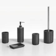 HUALLAGA - Badkameraccessoireset - Zwart - Polyresin