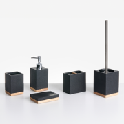 TAPICHE - Badkameraccessoireset - Zwart - Polyresin