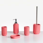 HUARMEY - Badkameraccessoireset - Rood - Polyresin
