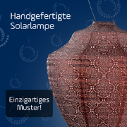 LUMIZ Solar Lampion Bazaar Crown - 40 cm - Koper