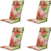 Madison -  Tuinstoelkussen Hoge Rug Iven terra - Ca. 120x50 cm - Set v...