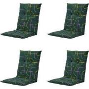 Madison -  Tuinstoelkussen Lage Rug Joah green - Ca. 105x50 cm - Set v...