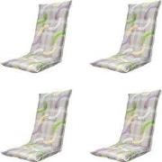 Madison -  Tuinstoelkussen Hoge Rug Tess purple - Ca. 123x50 cm - Set ...