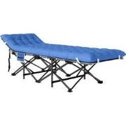 4goodz Veldbed Campingbed met Matras - tot 150 kg belasting - Blauw