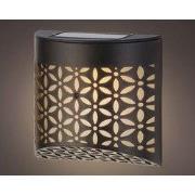 Solar wandlamp l5b11h11 cm zwart 2st