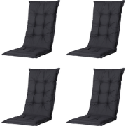 Madison -  Tuinstoelkussen Lage Rug Basic black - Ca. 105x50 cm - Set ...