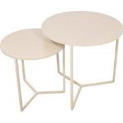 LOFT42 Dulon Set Bijzettafels Rond - Beige - Ø49x46
