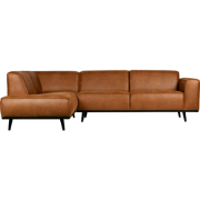 WOOOD Statement Hoekbank Links - Ecoleer - Cognac - 77x274x210