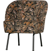 WOOOD Vogue Fauteuil - Velvet - Bouquet Zwart - 69x57x70