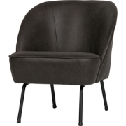 WOOOD Vogue Fauteuil - Leer - Zwart - 69x57x70