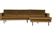 WOOOD Rodeo Chaise Longue Rechts - Velvet - Honinggeel