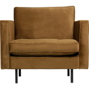WOOOD Rodeo Classic Fauteuil - Velvet - Honinggeel - 83x98x88