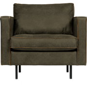 WOOOD Rodeo Classic Fauteuil - Eco-leder - Army - 83x98x88