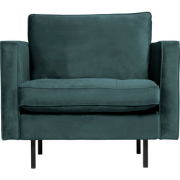 WOOOD Rodeo Classic Fauteuil - Velvet - Teal - 83x98x88