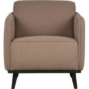 WOOOD Statement Fauteuil Met Arm - Polyester - Nougat - 77x72x93