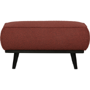 WOOOD Statement Hocker - Bouclé - Chestnut - 40x80x55