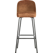 WOOOD Vogue Barstoel 80 cm - Recycle Leer - Cognac - 103x50x55