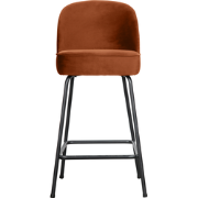 WOOOD Vogue Barstoel - Velvet - Roest - 89x50x55
