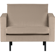 WOOOD Rodeo Fauteuil - Velvet - Khaki - 85x105x86