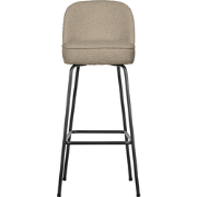 WOOOD Vogue Barstoel - Bouclé - Beige - 103x50x55