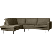 WOOOD Hoekbank Links Rodeo - Velvet - Bonsai - 85x266x213