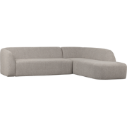 WOOOD Sloping Hoekbank Rechts - Polyester - Off White Melange