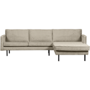 WOOOD Chaise Longue Rechts  - Velvet - Wheatfield - 85x300x155