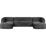 WOOOD U-Vorm Bank Sloping - Velvet - Mountain - 77x339x225