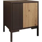 Meubella - Nachtkastje Molina - Zwart - 44 cm - Set van 2