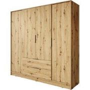 Meubella - Kledingkast Kellan - Eiken - 206 cm