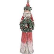 Clayre & Eef Kerstdecoratie Beeld Hert 7x6x24 cm Rood Kunststof