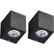 ARANSAS - Wandlamp set van 2 - Zwart - Aluminium