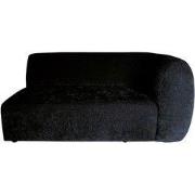 PTMD Lujo Sofa Anthracite Fiore Fabric 2 Seater Arm R