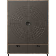 Hoog dressoir met 2 deuren en 1 lade H163 cm - FUSION