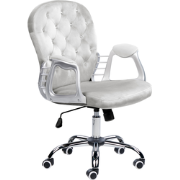 PRINCESS - Bureaustoel - Lichtgrijs - Fluweel