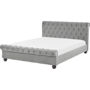 AVALLON - Waterbed - Lichtgrijs - 180 x 200 cm - Fluweel