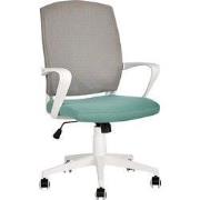 BONNY - Bureaustoel - Grijs/Blauw - Polyester