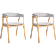 MYLO - Eetkamerstoel set van 2 - Lichtgrijs - Polyester