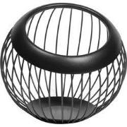 QUVIO Ronde fruitschaal metaal - Zwart