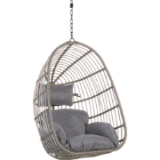CASOLI - Hangstoel - Grijs - PE rotan