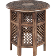 KUMALI - Bijzettafel - Donkere houtkleur - Mangohout