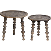 MARNOO - Bijzettafel - Donkerbruin - Mangohout