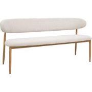 Eetkamerbank - Beige/Naturel - 200x55x77cm - Alexia