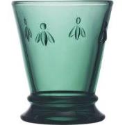 La Rochère Bee - waterglas - bijtjes - donkergroen - handgeblazen -6 s...